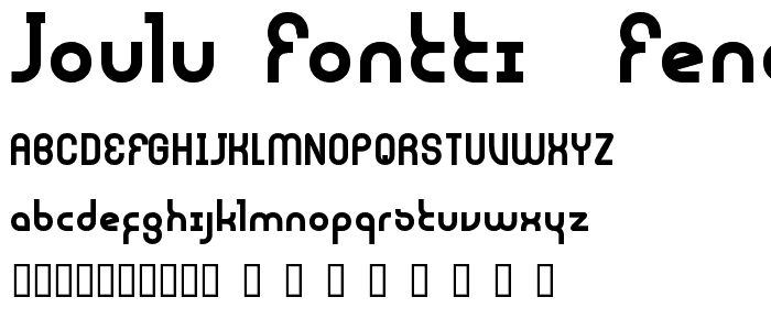 Joulu Fontti  Fenotype font